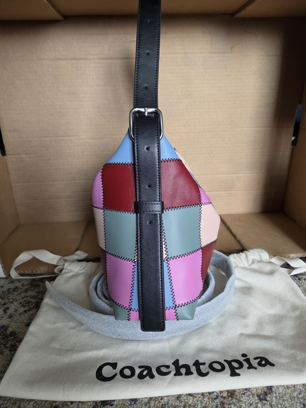 Coachtopia Multicolor Alter Ego Patchwork Leather Shoulder Bag - Picture 4 of 16